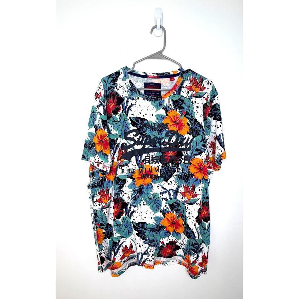 Superdry Premium Goods Hibiscus Lite Short Sleeve T-Shirt 3XL Streetwear preppy